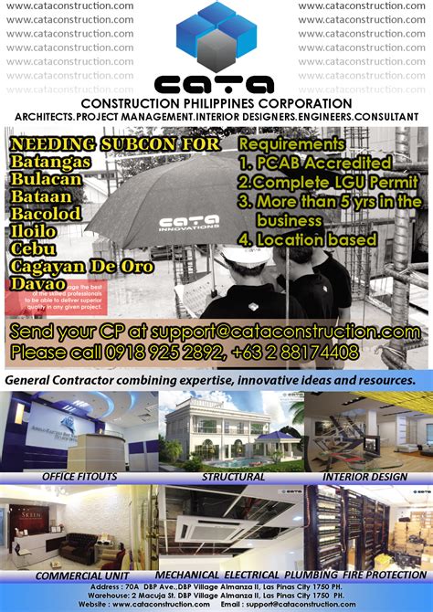 cata construction philippines corp|CATACONSTRUCTION PHILIPPINES CORP. detailed .